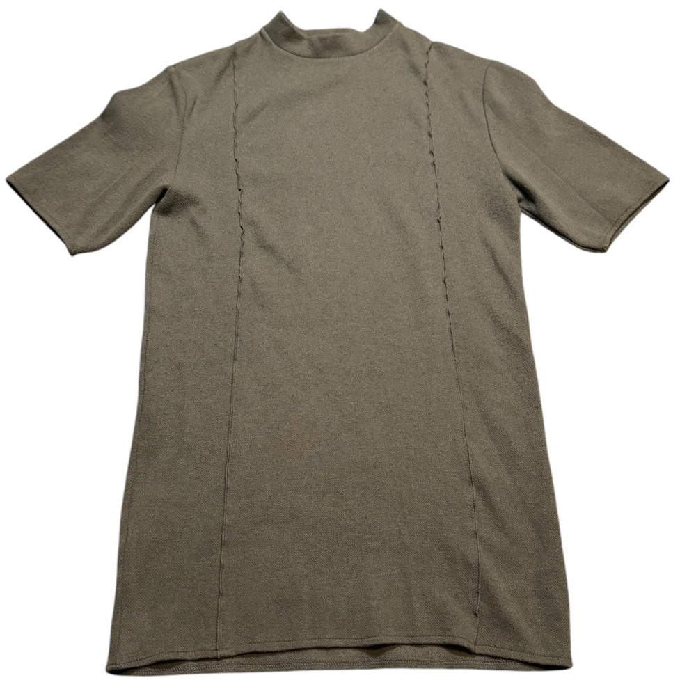 Zara Olive Green Short Sleeve Dress
